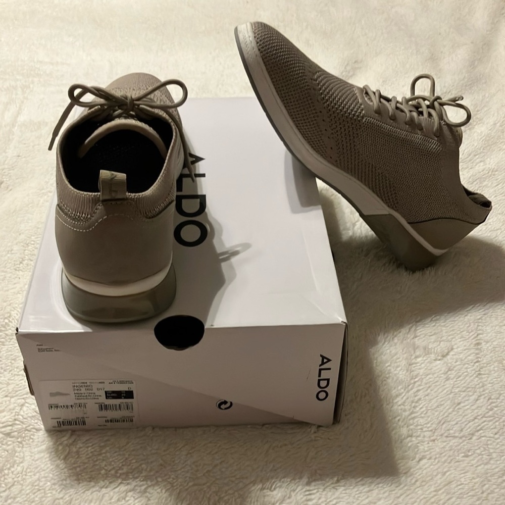 Aldo Tan Sneakers Minimalist Design Suede Texture